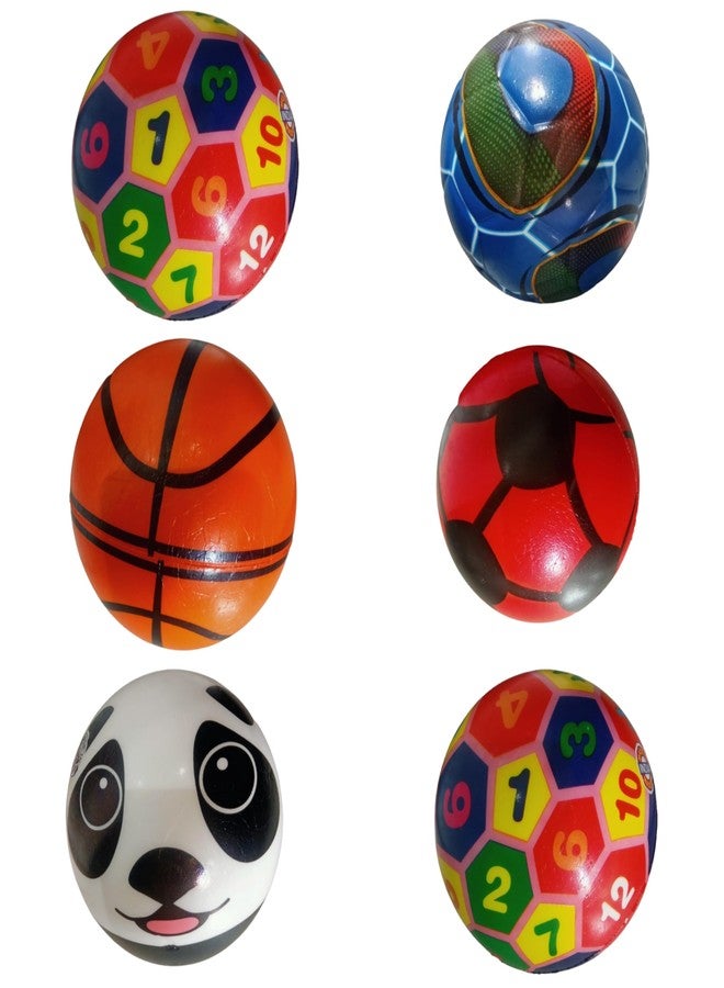 ZOKCY® (Pack of 6 Pcs) Multi Design Printed Mini Football for Kids/Football for Kids/Colorful Football Sports Toy/Suitable for Soft & Wet Ground/Playing Outdoor Toy/Birthday Gift - Image 1